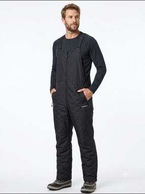 Arctix Men's Essential Insulated Black Ski Bib Overalls Snowpants